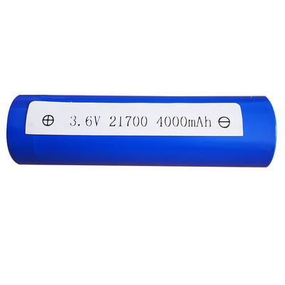 USBの300回の青いリチウム円柱電池ICR21700 3.6V 4000mahはサイクル寿命を