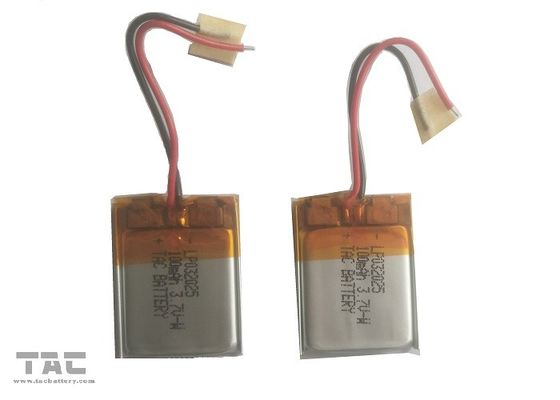 身につけられる装置のためのLP032025 100MAH 3.7Vポリマー リチウム電池