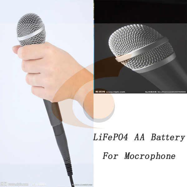 マイクロフォンのためのLiFePO4 AA電池