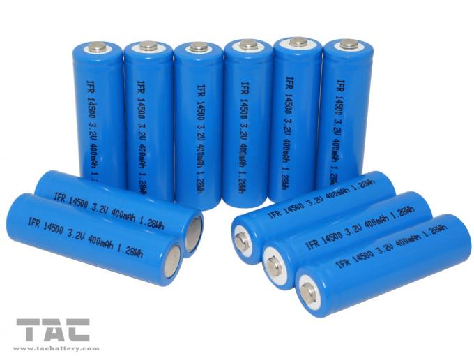 3.2V LiFePO4電池14500格子安定エネルギー蓄積システムのための500mAh力のタイプ