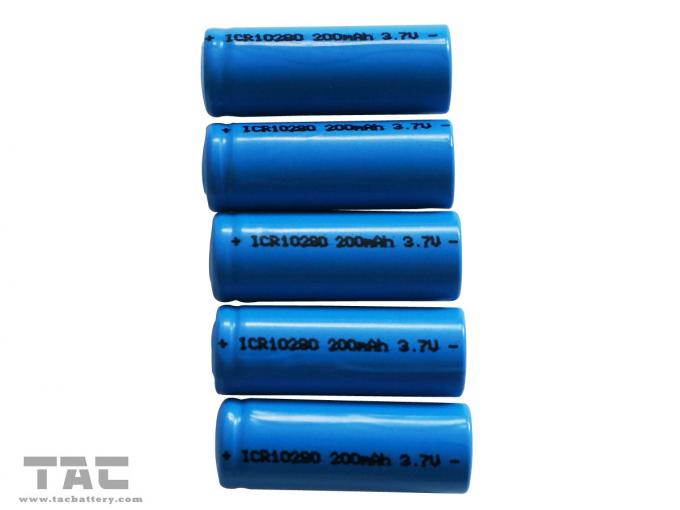 3.7Vリチウム イオン円柱電池ICR10280 200mAh
