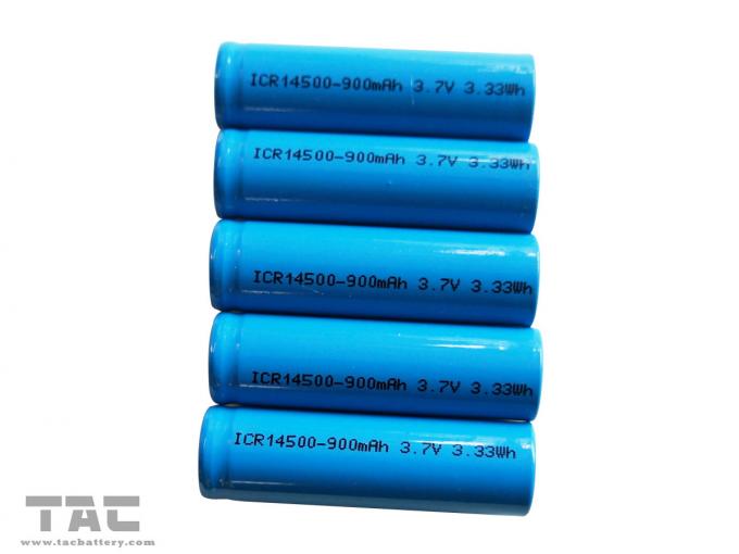 高容量再充電可能な3.7V 14500/AAのリチウム イオン円柱電池
