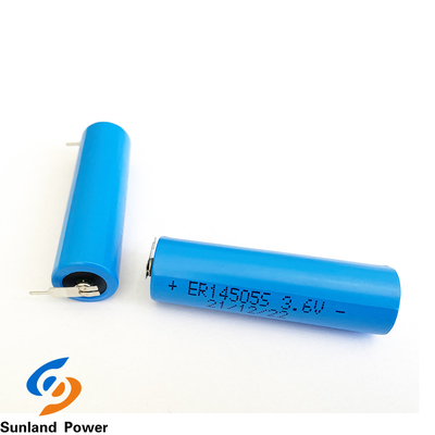 青いLiSOCl2電池ER14505S 3.6V 1.8AH高温電池