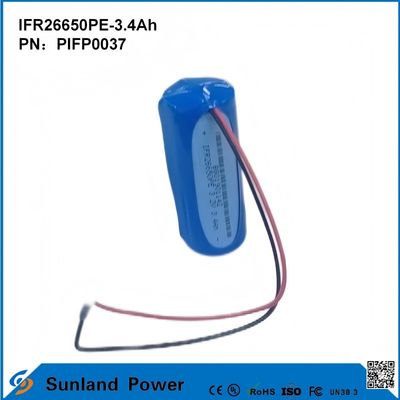 IFR26650PE-3.4Ah 3.2V LiFePO4 電池 ソーラーライト用の電球 懐中電灯 サイクル 寿命 2000 倍