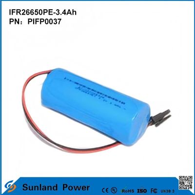 IFR26650PE-3.4Ah 3.2V LiFePO4 電池 ソーラーライト用の電球 懐中電灯 サイクル 寿命 2000 倍