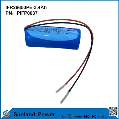 IFR26650PE-3.4Ah 3.2V LiFePO4 電池 ソーラーライト用の電球 懐中電灯 サイクル 寿命 2000 倍