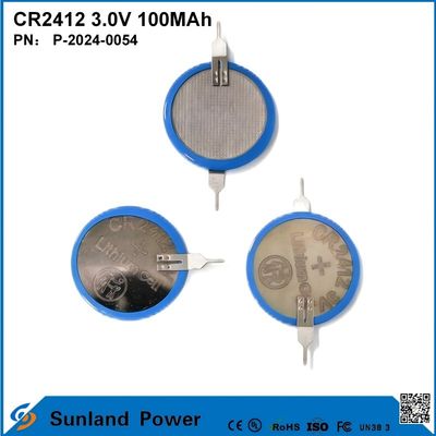 CR2412 3.0V 100MAH Li-MnO2 バッテリー 長寿命