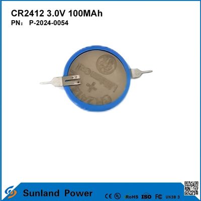 CR2412 3.0V 100MAH Li-MnO2 バッテリー 長寿命