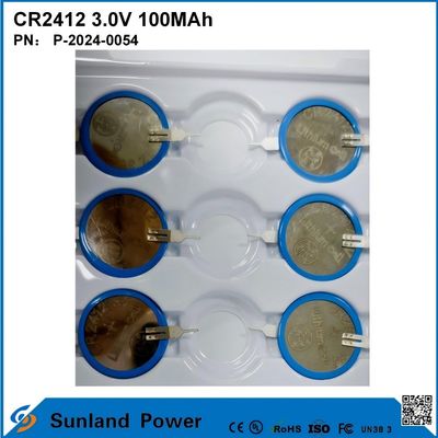 CR2412 3.0V 100MAH Li-MnO2 バッテリー 長寿命