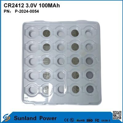 CR2412 3.0V 100MAH Li-MnO2 バッテリー 長寿命