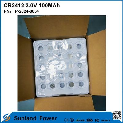 CR2412 3.0V 100MAH Li-MnO2 バッテリー 長寿命