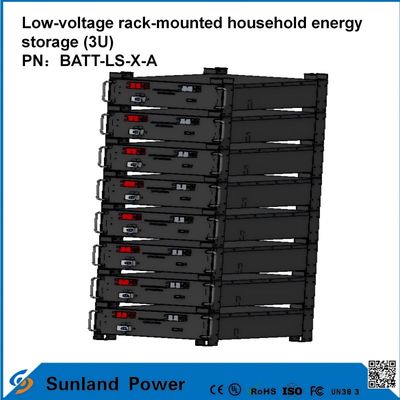 3U 低電圧 インテリジェント コントロール ホーム エネルギー ストレージ オールインワン バトラー LiFePO4 51.2V 50A 5120Wh16S1P プリズマ LFP バッテリー アルミシェル 3.2V/100Ah サイクル寿命 4000サイクル