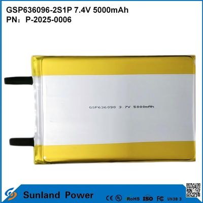 再充電可能なリチウムイオン電池パック GSP636096-2S1P 7.4V と 5000mAh 電源バンク 屋外電子機器 懐中電灯 照明 小型電子機器