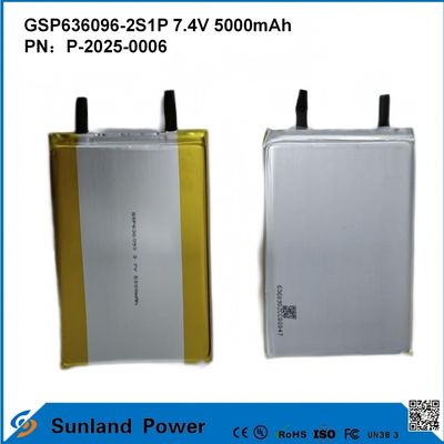 再充電可能なリチウムイオン電池パック GSP636096-2S1P 7.4V と 5000mAh 電源バンク 屋外電子機器 懐中電灯 照明 小型電子機器