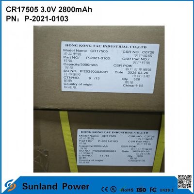 CR17505 3.0V 3000mAh スマート機器 医療機器 輸送・物流 スマート家具 高容量 安定した放電性能 電圧出力 長寿命