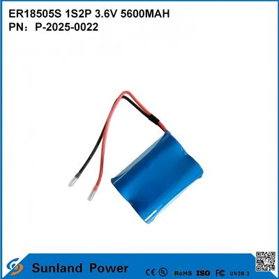 ER18505S 1S2P 3.6V 5600MAH 高温耐性,高容量バッテリー