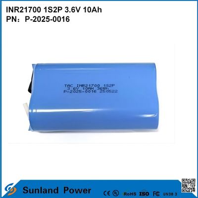 INR21700 1S2P 3.6V 10Ah 高速放電 高電力需要デバイスに適しています!