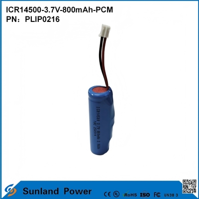 ICR14500-3.7V-800mAh-PCM バッテリー LEDライト デジタル製品 スマートホーム デバイス 無線マウス 電動歯ブラシ シェーバー