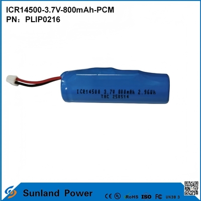 ICR14500-3.7V-800mAh-PCM バッテリー LEDライト デジタル製品 スマートホーム デバイス 無線マウス 電動歯ブラシ シェーバー