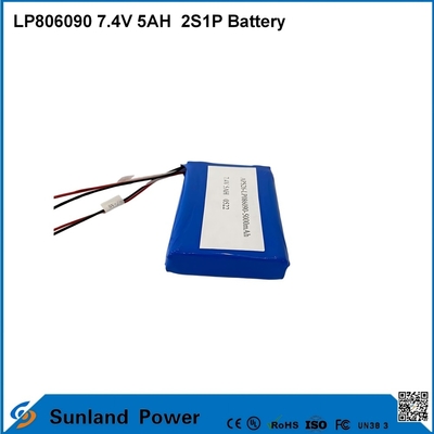 7.4V 5AH LP806090 2S1Pポリマーリチウムイオン電池 I2C機能と燃料計