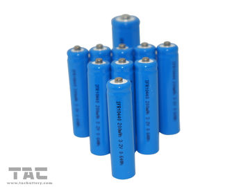 太陽ランプおよびLEDのための青いポリ塩化ビニール3.2V LiFePO4電池AA 14500 600mah
