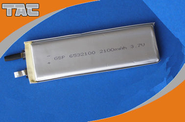 GSP6532100 3.7 v 2100mAh リチウム イオン高分子電池細胞