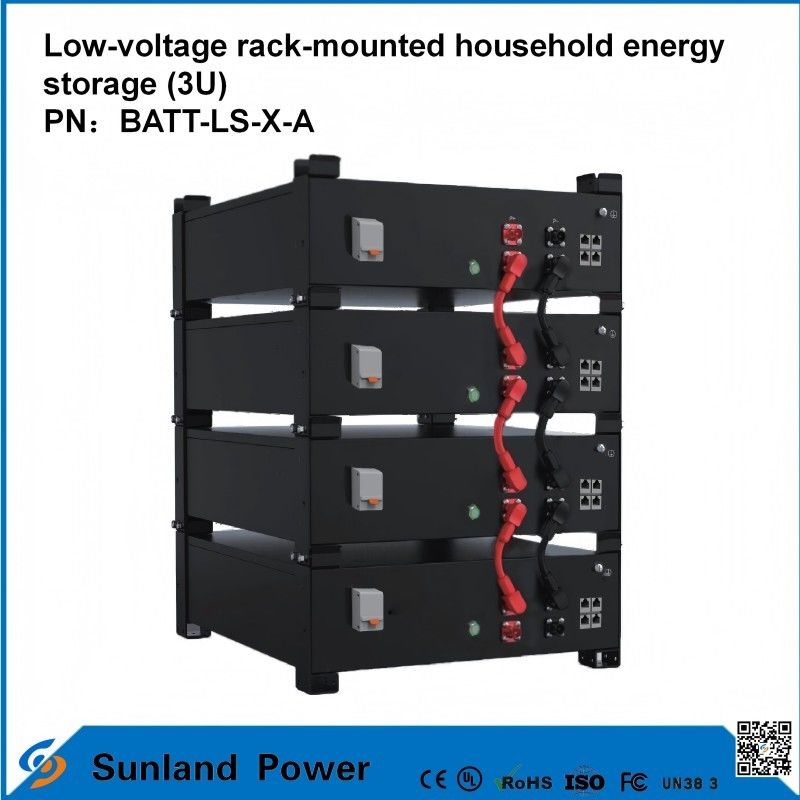 3U 低電圧 インテリジェント コントロール ホーム エネルギー ストレージ オールインワン バトラー LiFePO4 51.2V 50A 5120Wh16S1P プリズマ LFP バッテリー アルミシェル 3.2V/100Ah サイクル寿命 4000サイクル