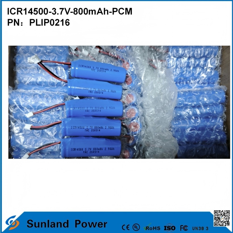 ICR14500-3.7V-800mAh-PCM バッテリー LEDライト デジタル製品 スマートホーム デバイス 無線マウス 電動歯ブラシ シェーバー