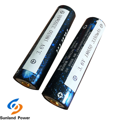 OEM USBターミナルとの円柱李イオン電池ICR18650 3.6V 3350mah