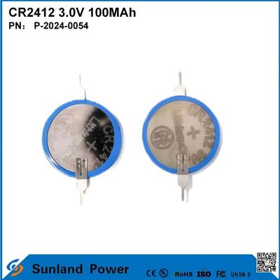 CR2412 3.0V 100MAH Li-MnO2 バッテリー 長寿命