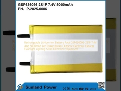 再充電可能なリチウムイオン電池パック GSP636096-2S1P 7.4V と 5000mAh 電源バンク 屋外電子機器 懐中電灯 照明 小型電子機器