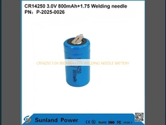 CR14250 3.0V 800MAH+1.75 溶接ニードルバッテリー