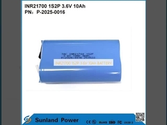 INR21700 1S2P 3.6V 10Ah バッテリー