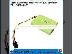 18650リチウムイオンバッテリー 1S3P 3.7V 7500mAh Li-ionバッテリーパック