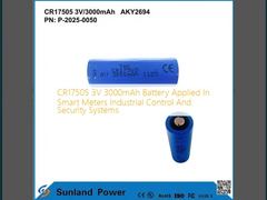CR17505 3V 3000mAh バッテリーはスマート メーターの産業制御およびセキュリティ システムに適用されます