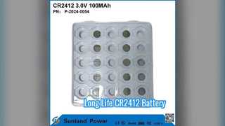 CR2412 バッテリー長寿命 3V 100MAH